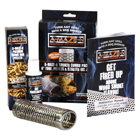 A-Maze-N Tube Smoker 6" Combo Ss AZKIT17MC40063